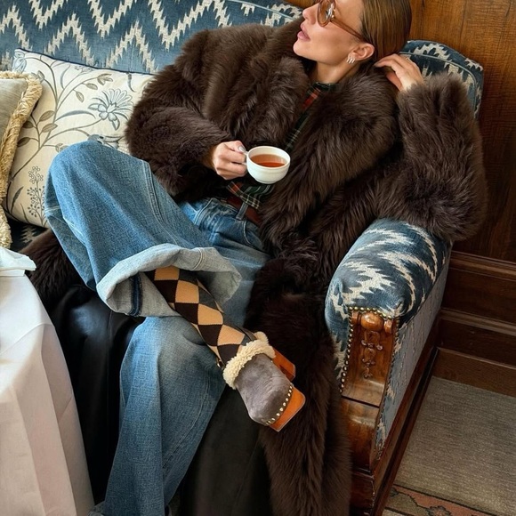 UGG Shoes - UGG Australia Kalie dark brown leather shearling wooden studded clogs US 9 Y2K